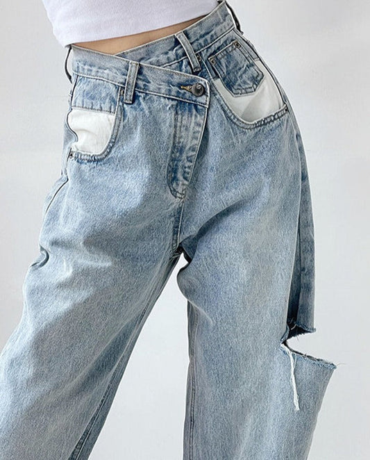 vintage spring 2022 womens fashion high waist Women's Wide leg jeans baggy woman denim capris Pants jean mom jeans trousers