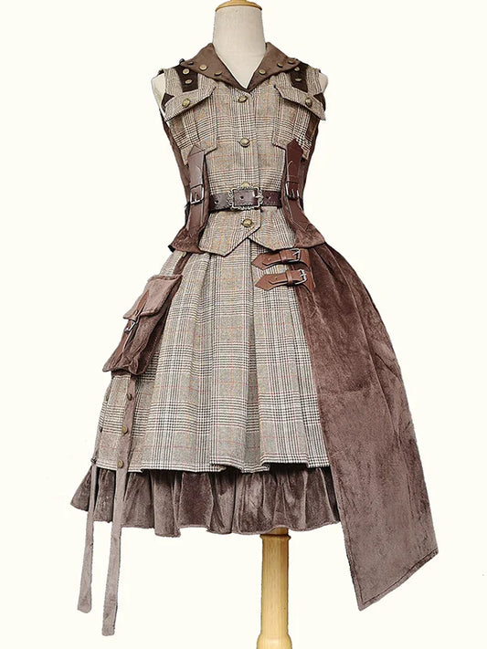 maoxiangshop  -  Punk Style Wool Lolita Skirt / Vest by Infanta