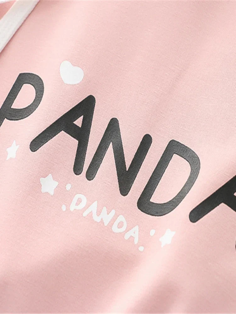maoxiangshop Women cotton Hoodies Spring Long Sleeve Drawstring letter print Hooded Sweatshirt Female Harajuku Cute Pullover Tops