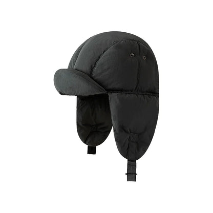 maoxiangshop  -  Down Cotton Bomber Hats for Women Winter Windproof Ear Protection Cap Warm Thick Motorcycle Lining Korean Solid Cycling Ski Hat