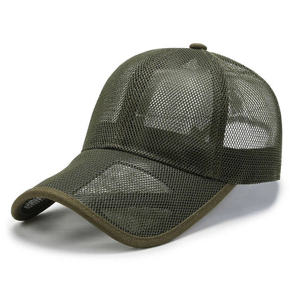 maoxiangshop Summer Full Mesh Baseball Cap Unisex Trucker Cap Trucker Caps Men Fishing Hat Quick Dry Golf Running Hat Adjustable Snapback Hat