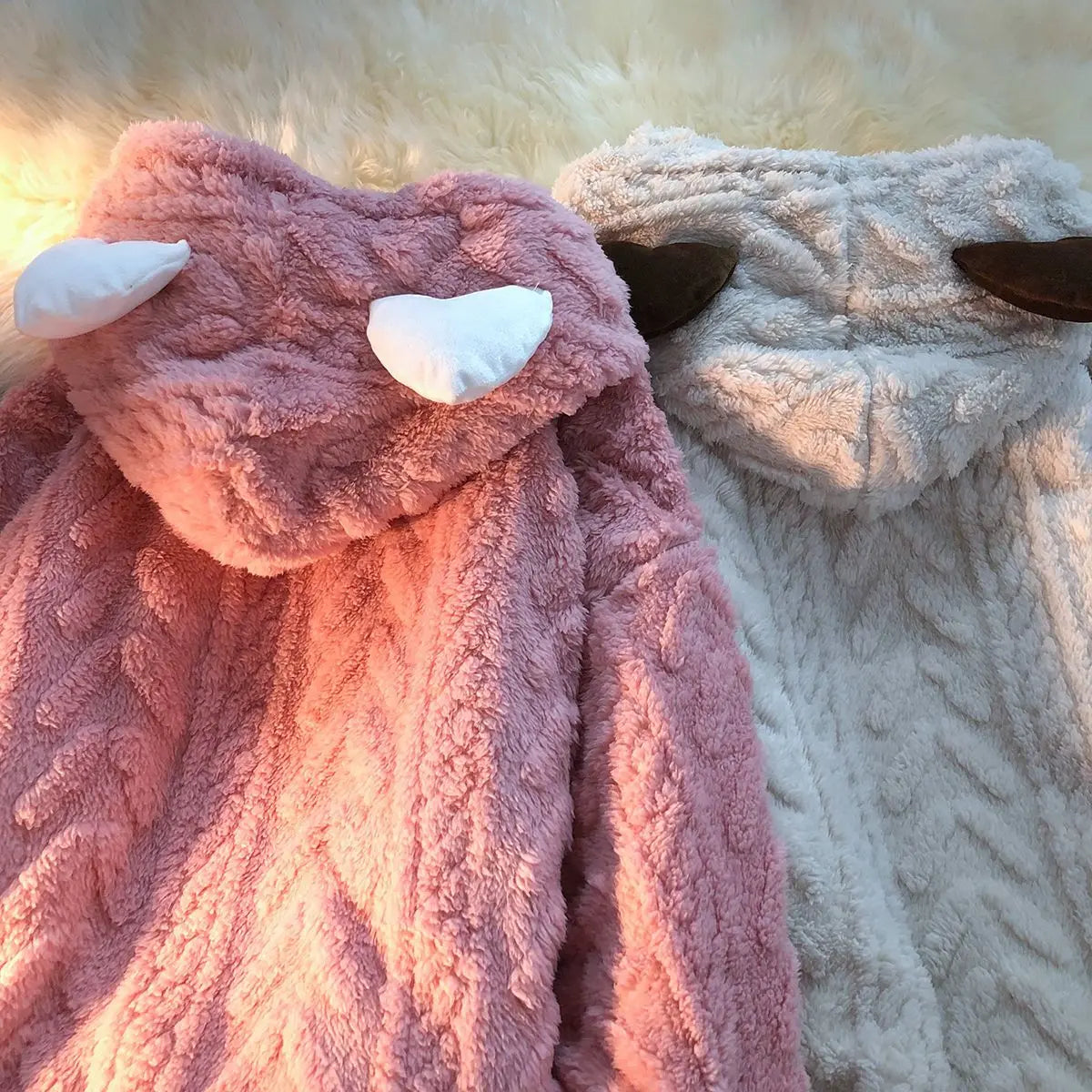 maoxiangshop Autumn And Winter Warm Hooded Top Student Coral Fleece Embroidered Oversized Hoodie Casual Sweatshirt For Women Kawaii Clothes