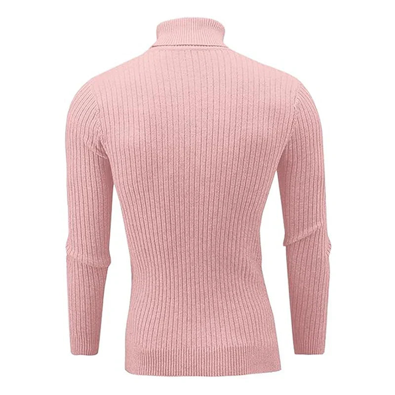 maoxiangshop New Men's Turtleneck Sweater Casual Men's Knitted Sweater Warm Fitness Men Pullovers Tops