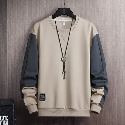 maoxiangshop Men Casual Sweatshirt Hoodie Men Harajuku Streetwear Pullover Male Patchwork Loose O-Neck Fashion Hip Hop Hoodies