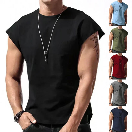 maoxiangshop Summer Men's Mesh Gym Vest Quick Dry Loose Fitness Exercise Wide shoulder Sports Sleeveless Shirt Bodybuilding Tank Top