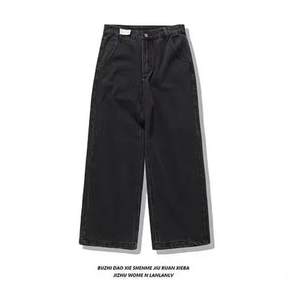 Jeans New Harajuku Hip Hop Retro Skull Graphic Embroidered Baggy Jeans Denim Pants Men Women Goth High Waist Wide Trousers