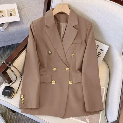 maoxiangshop Spring and Autumn New Slim Fashion,Loose Temperament, High-end Sense Suit, Thin Top, Suit Jacket Woman Blazer Women Jacket Women