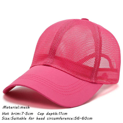 maoxiangshop Summer Full Mesh Baseball Cap Unisex Trucker Cap Trucker Caps Men Fishing Hat Quick Dry Golf Running Hat Adjustable Snapback Hat