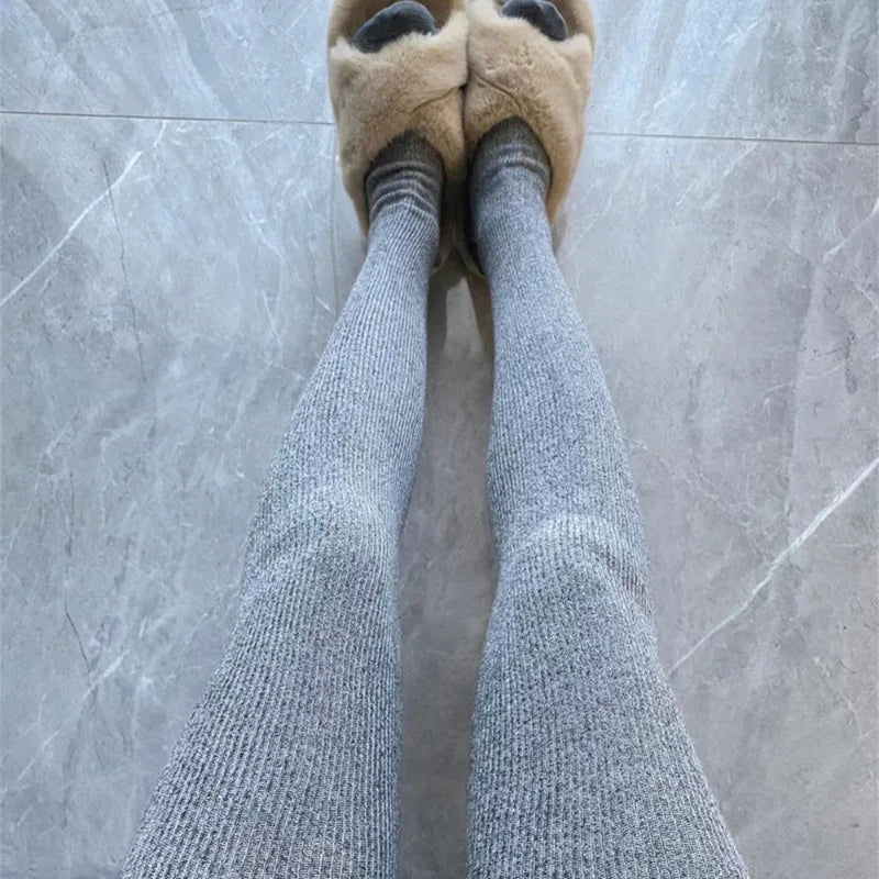 maoxiangshop  -  Women's High Waist Leggings Fashion Tight Luxury Pantyhose Spring Autumn Solid Super Elastic Street Female Stockings Y2k