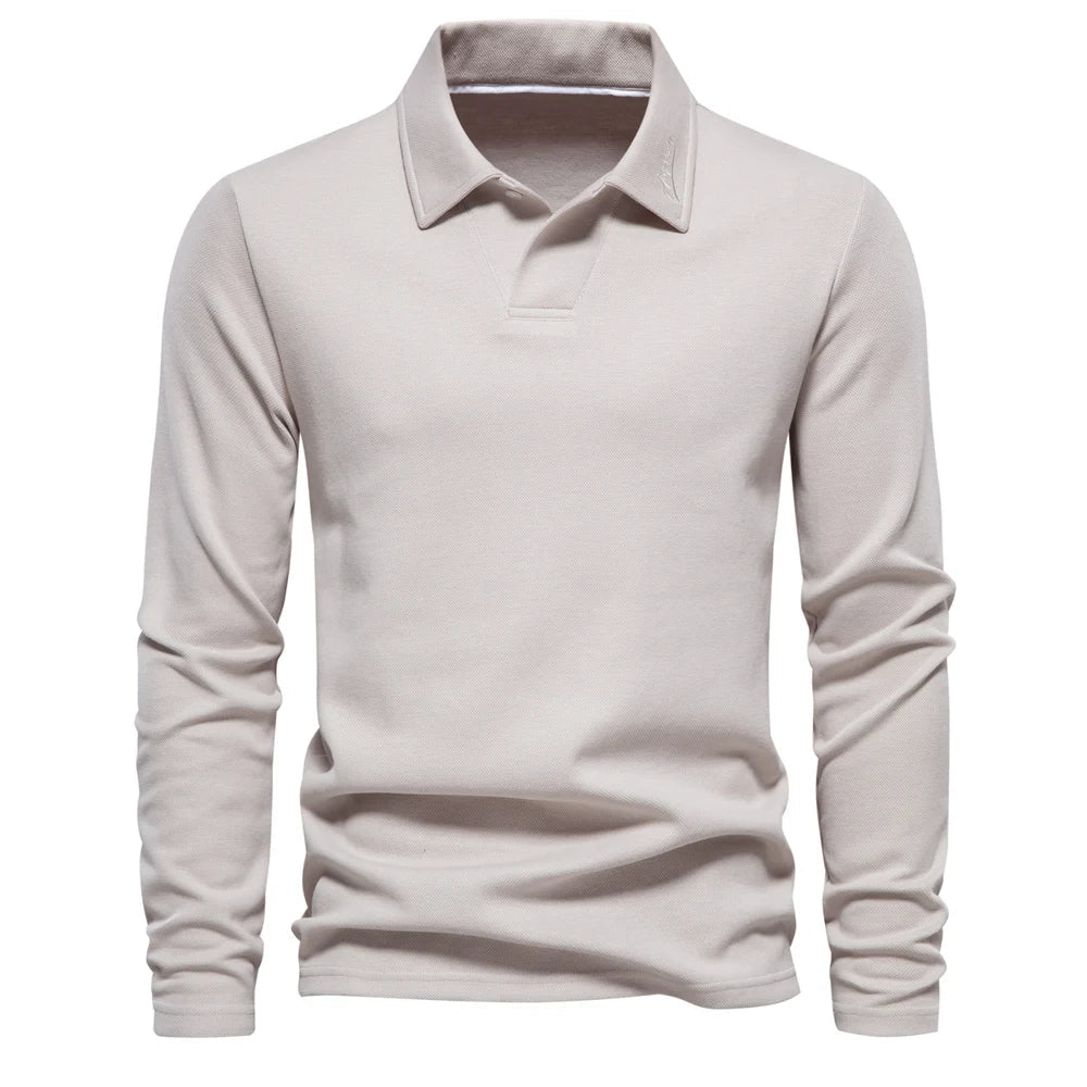 maoxiangshop Embroidery Polo Shirt for Men Fashion Neck Turn Down Collar Mens Casual Social Polo Shirts Luxury Golf Shirt