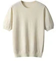 maoxiangshop Korean Superfine Merino Cashmere T-shirt Men Base Layer Merino Shirt Wicking Breathable Short T-shirt Luxury Clothing Big Size