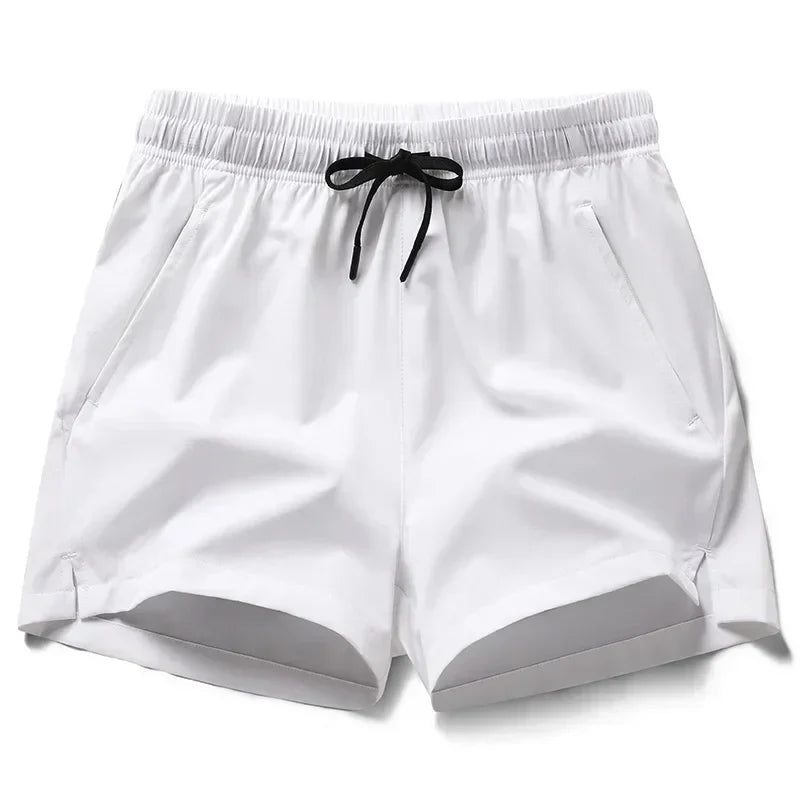 maoxiangshop New Mens Fitness Lightweight Sweatpants Summer Casual Pockets Shorts Basic Solid Color Short Pants Jogging Beach Shorts Men