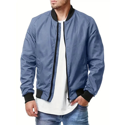 maoxiangshop Men's Pilot Jacket Spring and Autumn Leisure Trend Large Size Men's Zipper Jacket