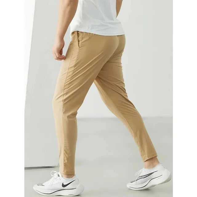 maoxiangshop Running Pants Men Sportswear Elastic Jogging Sweatpants Gym Fitness Tight Trousers Quick Dry Thin Tracksuit Training Sport Pants