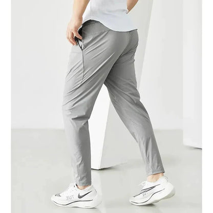 maoxiangshop Running Pants Men Sportswear Elastic Jogging Sweatpants Gym Fitness Tight Trousers Quick Dry Thin Tracksuit Training Sport Pants