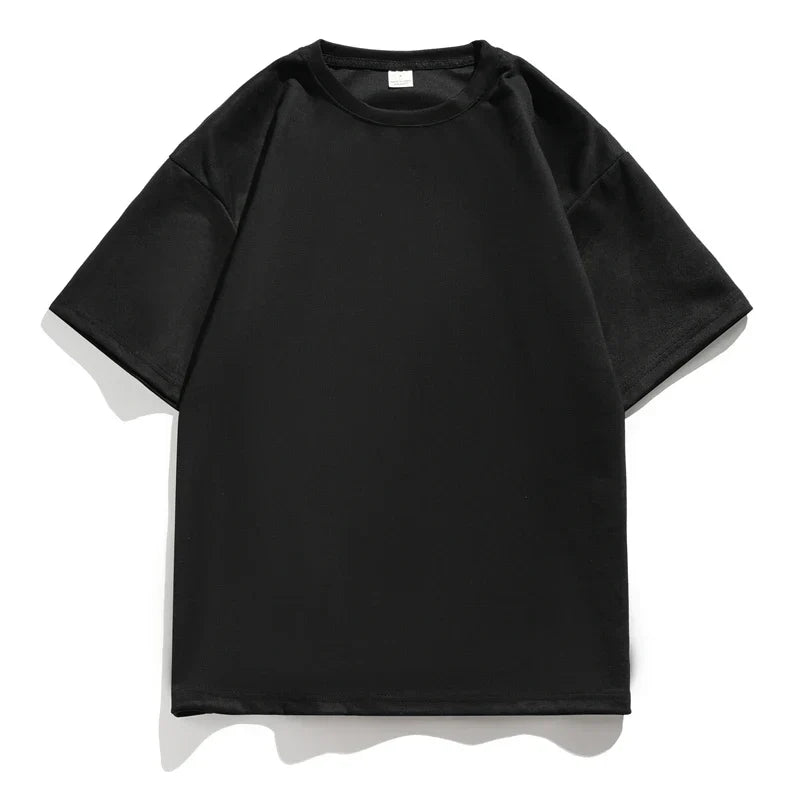 maoxiangshop Summer Short Sleeved T-shirt Men Oversized Fashion Retro Casual T Shirt Men Streetwear Hip-hop Loose Suede T Shirt Mens Top