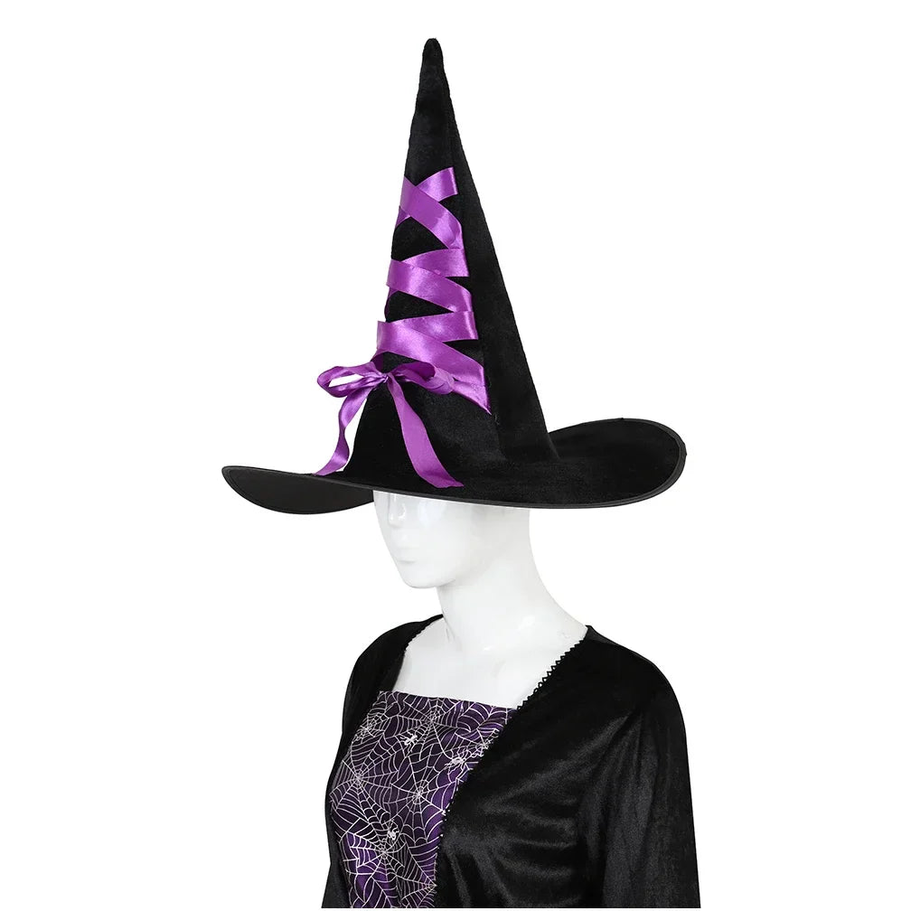 maoxiangshop  -  Witch Costume Women Long Sorceress Classic Dress Adult Renaissance Outfits Halloween Dress-up Disguise Role Playing Party Outfit