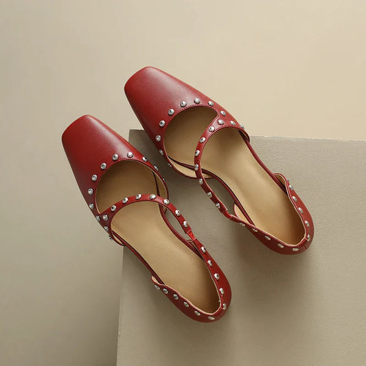 maoxiangshop  -  New Spring/Autumn Women Pumps square Toe Chunky Heel Mary Janes Solid  Women Shoes for Women zapatos de mujer