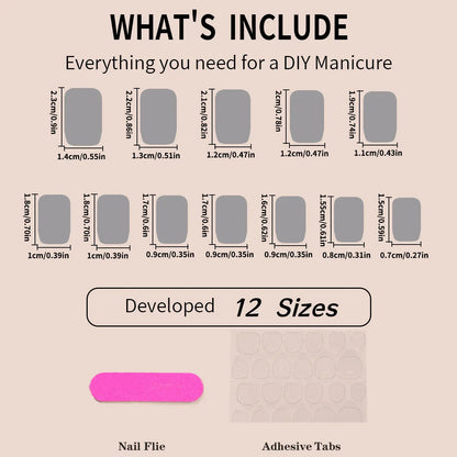 maoxiangshop 24pcs/set ballet short fake nails for Valentine's Day cute heart with glitters french white square tips press on false nail art
