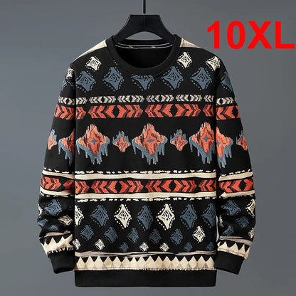 maoxiangshop Plus Size 8XL 10XL Sweatshirt Men Hip Hop Streetwear Sweatshirt Vintage Graffiti Pullover Male Sweatshirts Big Size 10XL 8XL