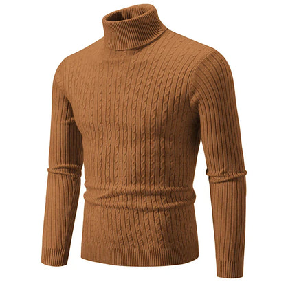 maoxiangshop New Men's Turtleneck Sweater Casual Men's Knitted Sweater Warm Fitness Men Pullovers Tops