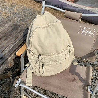 Canvas Backpacks for Women and Men Casual College Students Laptop Backpack Leisure Outdoor Hiking Camping Travel Women Men Bag