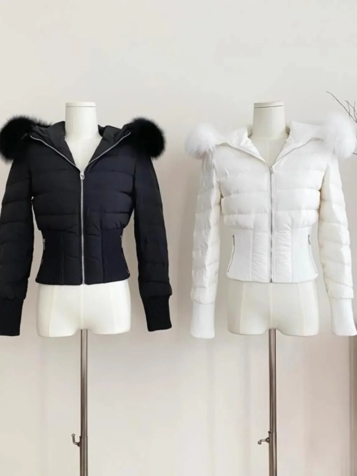 maoxiangshop  -  Winter Clothes Women Short Parkas Solid Fur Hooded Puffer Jacket Fashion Parkas Thicken Warm Female Cotton Padded Coat Outwear