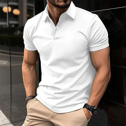 maoxiangshop 2024 Summer Best-Selling Men's Polo Shirt Lapel Printed Men's Clothing Stripes Polo Shirt Casual Sports Men's Shirt