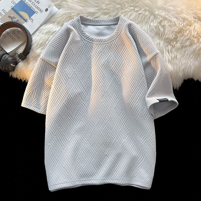 maoxiangshop New Summer Men's Fashion T Shirt Korean Mens Oversized Hip Hop Short Sleeve Loose T Shirts 2024 Mens Streetwear Casual Top Tees