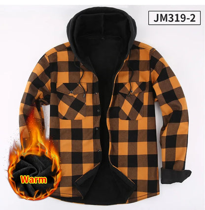 maoxiangshop Fashion Loose Cardigan Jacket Long Sleeve Solid Color Autumn Casual Polo Collar Jackets Men's Casual Coats Outwear