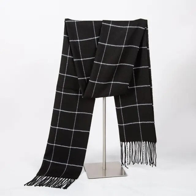 maoxiangshop Luxury Brand Women Knitted Heart-pattern Plaid Scarf Lovey Girl Winter Warm Scarves College Leisure Shawl Wraps