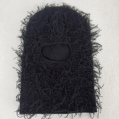 maoxiangshop Balaclava Distressed Knitted Full Face Ski Mask for Men Women Beanies Hats Skullies Camouflage Winter Warm Bonnet Windproof Hats