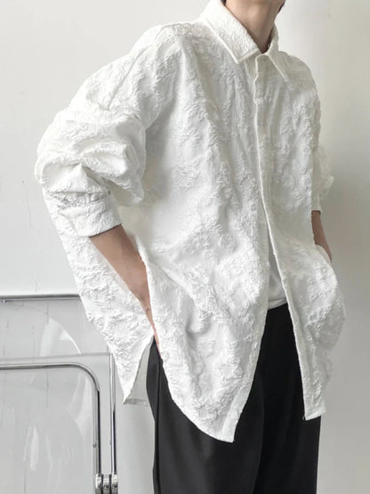 maoxiangshop Shirts Men Japanese Style Loose  Leisure Long Sleeves Chic New All-match Solid Summer High Street Simple Popular College
