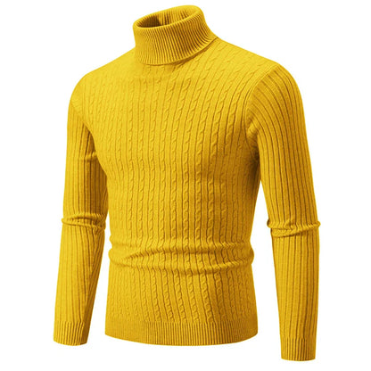 maoxiangshop New Men's Turtleneck Sweater Casual Men's Knitted Sweater Warm Fitness Men Pullovers Tops