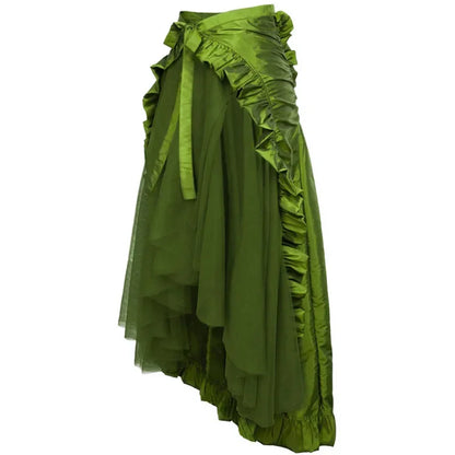 maoxiangshop  -  Big Size Women's Gothic Steampunk Skirt Pirate Flair and Victorian Ruffles Anime Cos Victorian Era Gothic Skirt