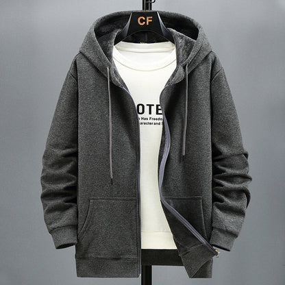maoxiangshop Plus Size 10XL 12XL Hoodie Men Autumn Winter Fleece Hoodies Solid Color Jacket Hoodies Big Size 12XL Blue Black Red Grey