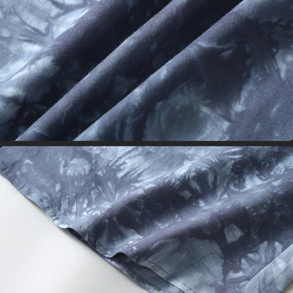 maoxiangshop Summer Tie-dye Shirt Men Plus Size Fashion Casual Tie Dye Shirts Male Hawaiian Beach Shirt Big Size 11XL