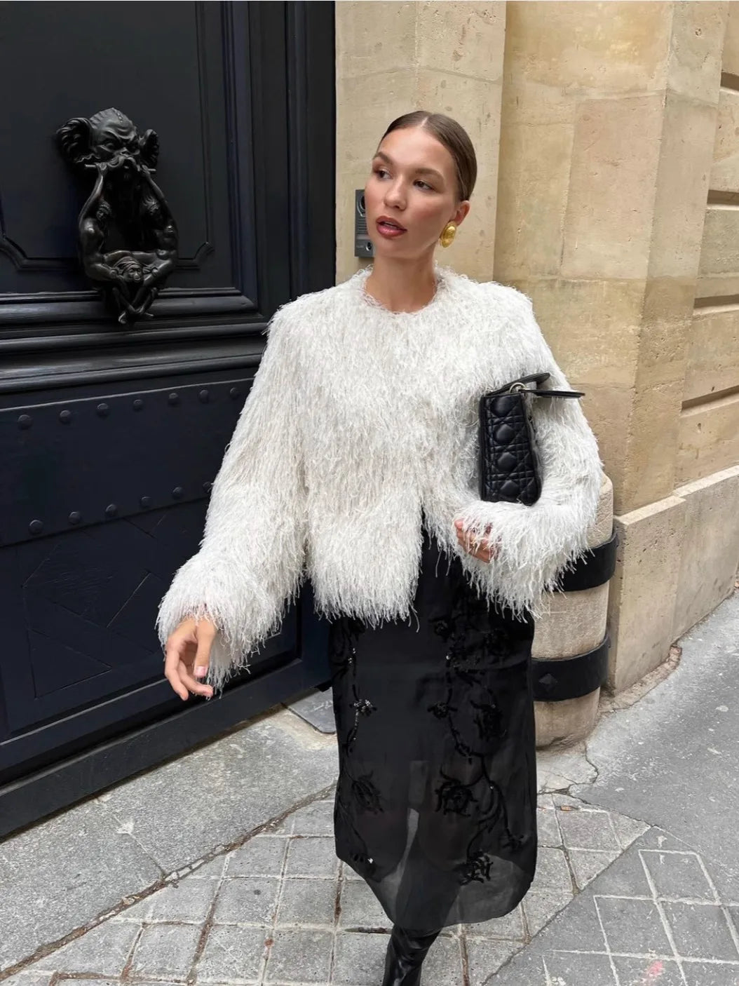 maoxiangshop  -  Women Fluffy Jacket Winter Clothes Short Faux-Fox Fur Coats Korea Casual Beige Outwear Female Thick Warm Plush Overcoat