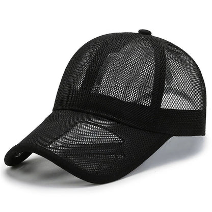 maoxiangshop Summer Full Mesh Baseball Cap Unisex Trucker Cap Trucker Caps Men Fishing Hat Quick Dry Golf Running Hat Adjustable Snapback Hat
