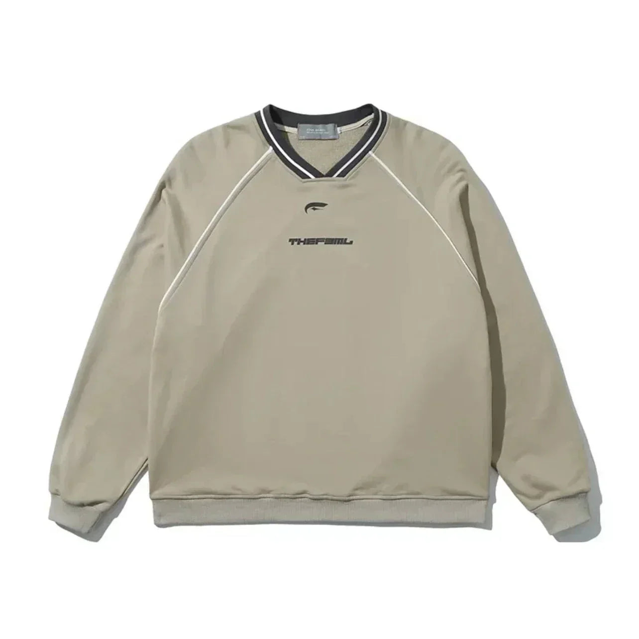 maoxiangshop2 Vintage V Neck Sweatshirt Women Korean Fashion Streetwear Kpop Pullover Casual Harajuku Grunge Cotton Top Autumn Winter