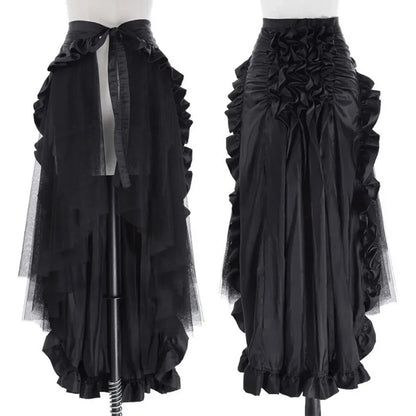 maoxiangshop  -  Big Size Women's Gothic Steampunk Skirt Pirate Flair and Victorian Ruffles Anime Cos Victorian Era Gothic Skirt