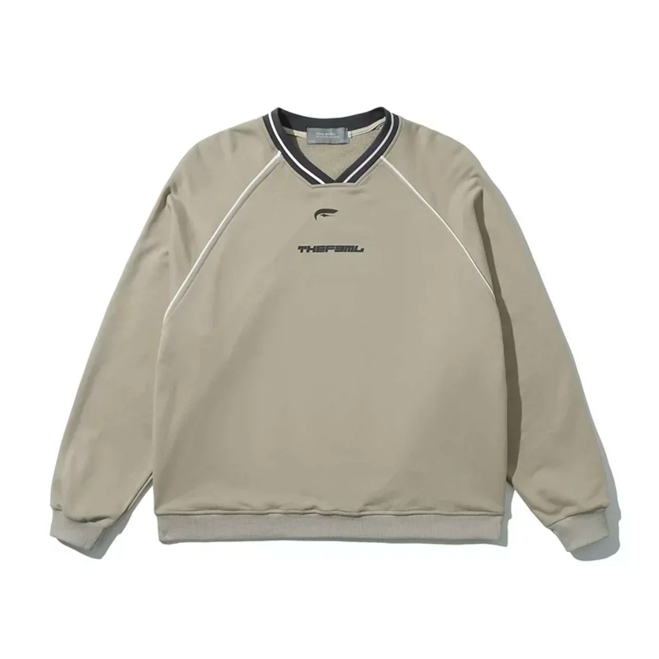 maoxiangshop2 Vintage V Neck Sweatshirt Women Korean Fashion Streetwear Kpop Pullover Casual Harajuku Grunge Cotton Top Autumn Winter