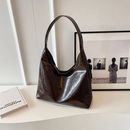 Large Capacity Red Bag For Women New Retro Texture Single Shoulder Tote Bags Fashion Versatile Casual Ladies Handbags