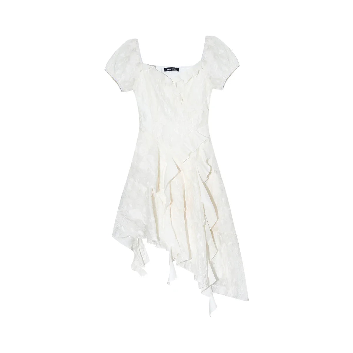 Elegant Solid Irregular Ruffles Dresses For Women Chiffon Y2K Slash Neck Gothic Party Birthday Vintage One Piece Vestidos