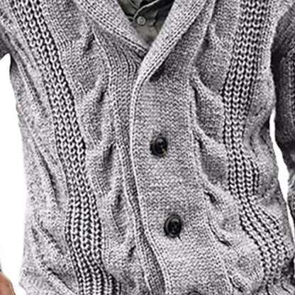 maoxiangshop Men Sweater Jacket Cotton Blend Button Closure Men Knitwear Long Sleeve Fashion Cardigan Sweater For Autumn Winter