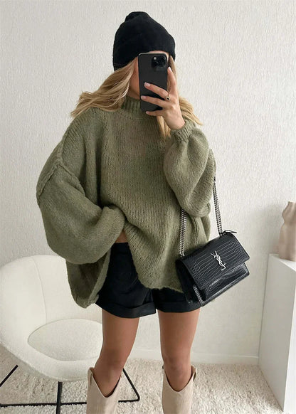 maoxiangshop  -  Casual Cardigan Women Sweater Loose Single Breasted O-neck Fashion Sweaters 2024 Autumn Office Female All-match Top Coat