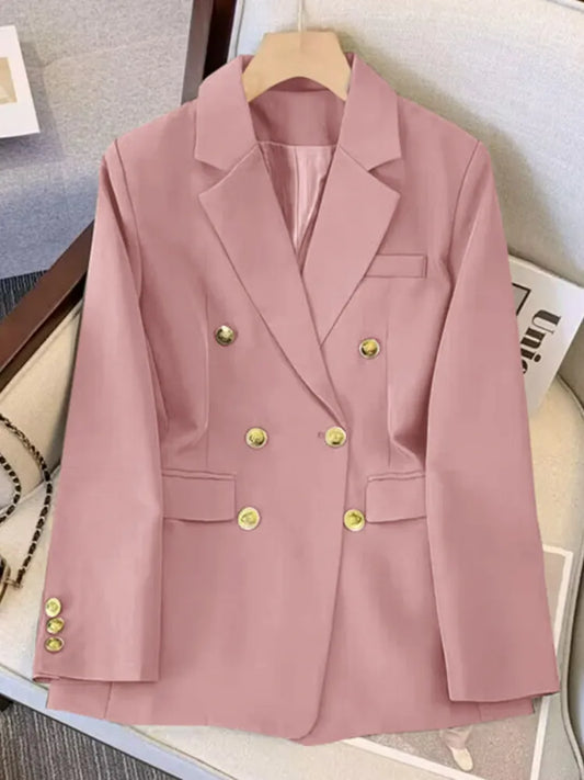 maoxiangshop Spring and Autumn New Slim Fashion,Loose Temperament, High-end Sense Suit, Thin Top, Suit Jacket Woman Blazer Women Jacket Women