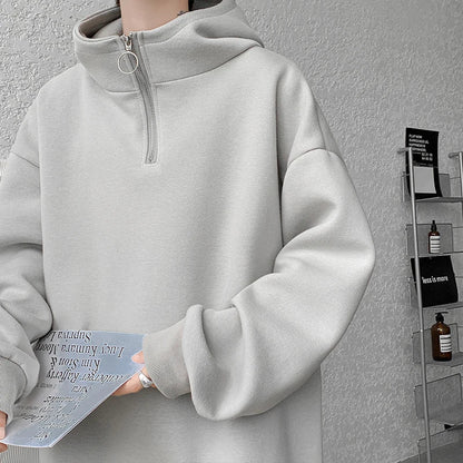 maoxiangshop Turtleneck Hoodie Zipper Pullovers Streetwear Hip Hop Hooded Sweatshirt Men Clothing Korean Couples Harajuku Coat