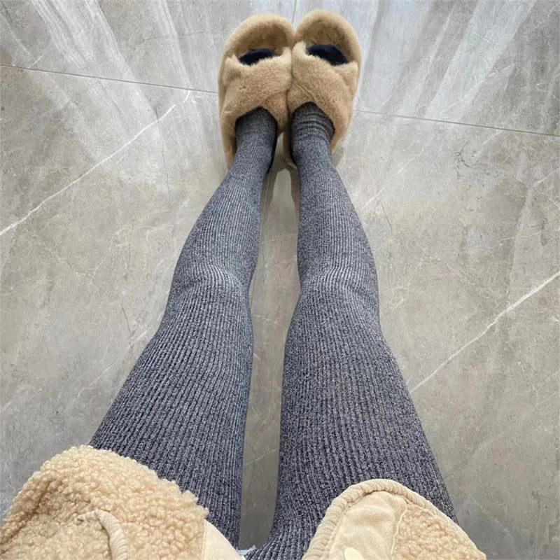 maoxiangshop  -  Women's High Waist Leggings Fashion Tight Luxury Pantyhose Spring Autumn Solid Super Elastic Street Female Stockings Y2k