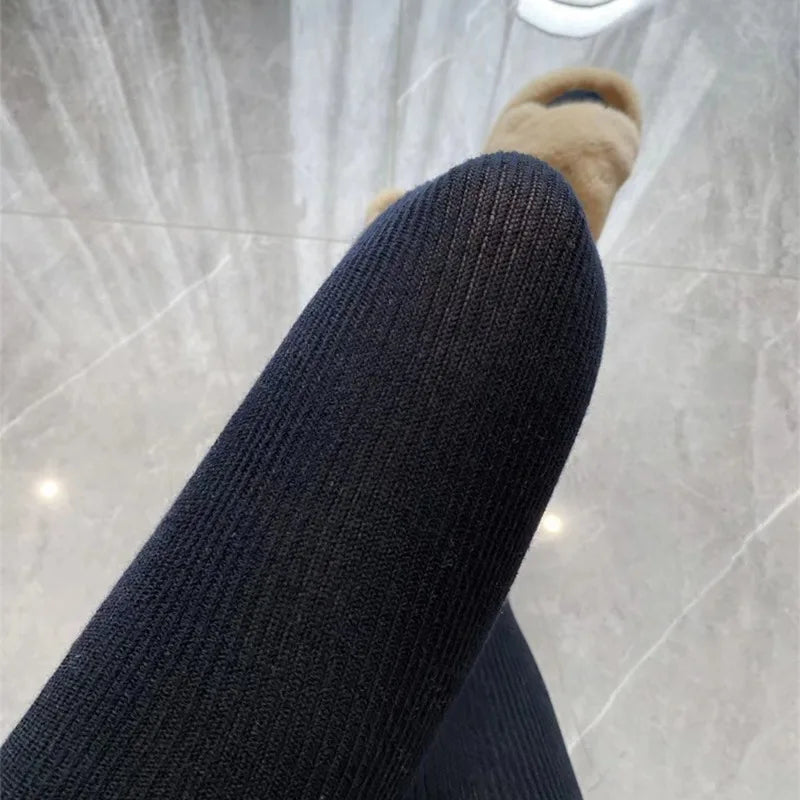 maoxiangshop  -  Women's High Waist Leggings Fashion Tight Luxury Pantyhose Spring Autumn Solid Super Elastic Street Female Stockings Y2k
